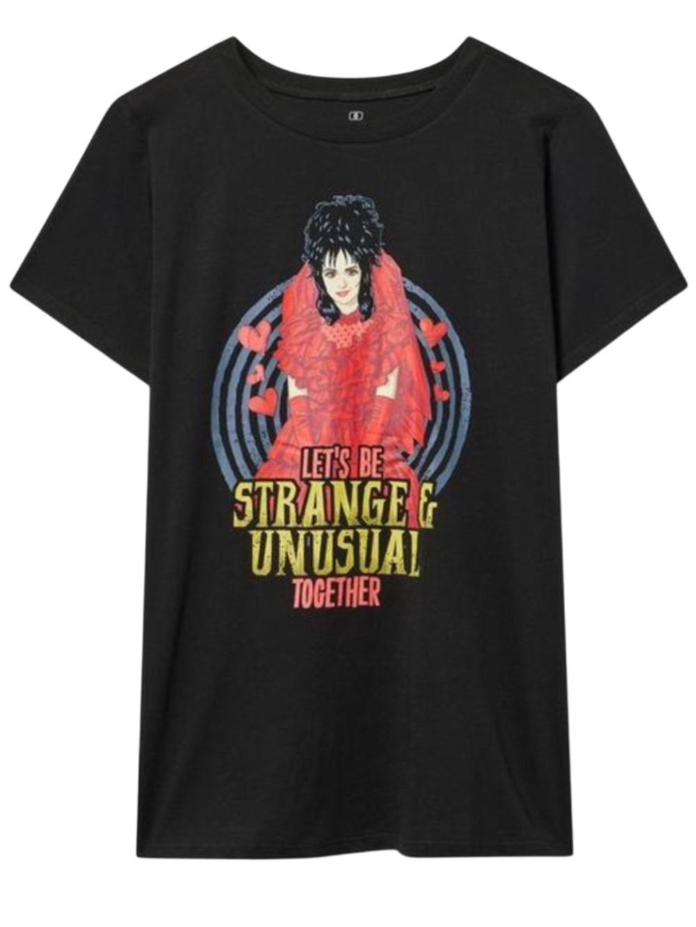 torrid Black Graphic Tee with Red and Yellow Artwork